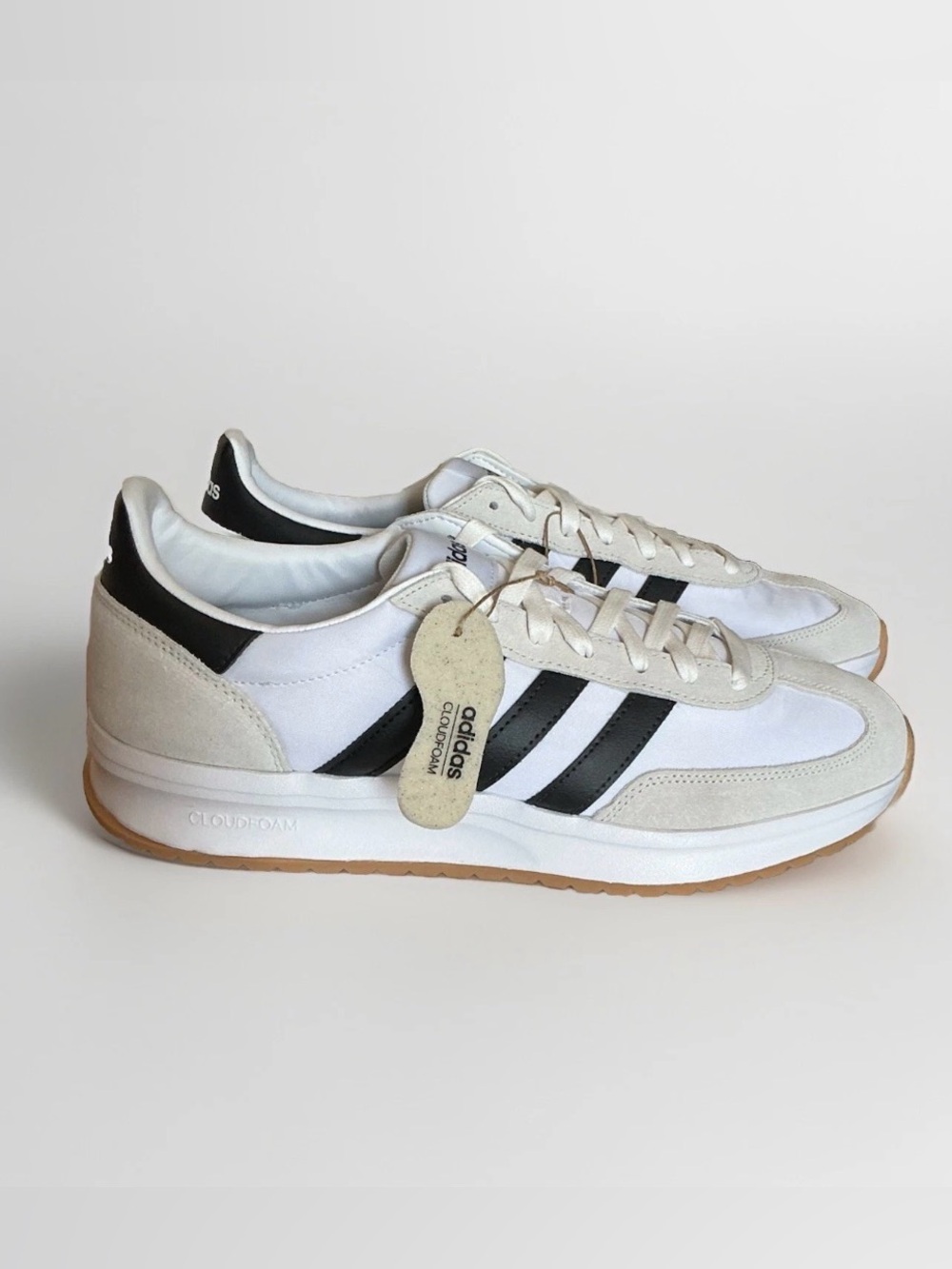 adidas Run 70s 2.0 Men's Athletic Sneakers White Black Cloudfoam Comfort US 10